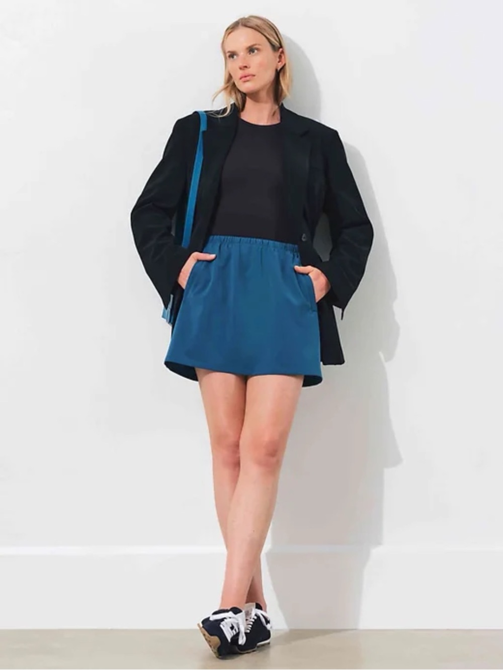 Athleta MVP Mid Rise Athletic Skort Maritime Blue Size Small